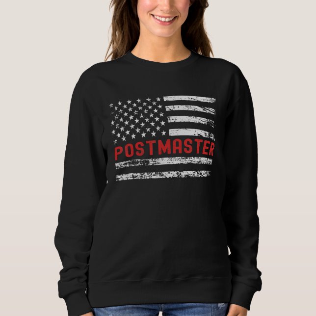 Sweatshirt Maître de poste Drapeau États-Unis Profession Titr (Devant)