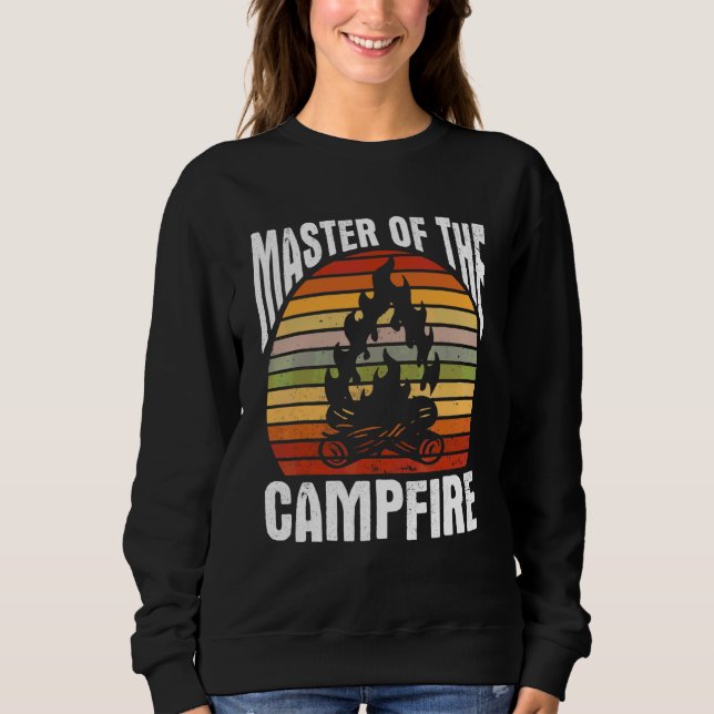 Sweatshirt Maître du feu de camp Camping Fan Campeurs Feu de  (Devant)