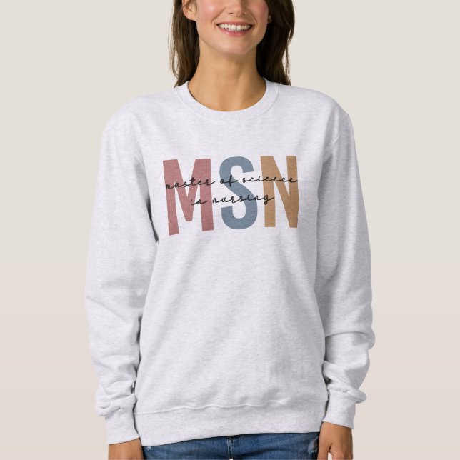 Sweatshirt Maîtrise en sciences de MSN en sciences infirmière (Devant)