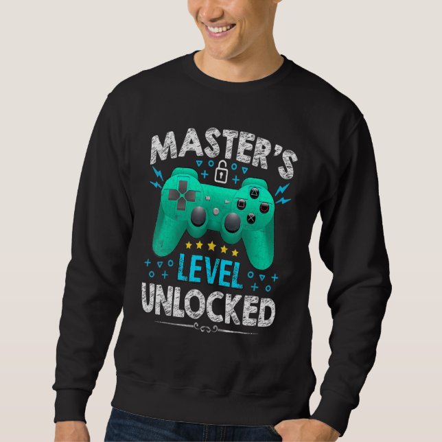 Sweatshirt Maîtrise Niveau Joueur Déverrouillé Premier Jour D (Devant)