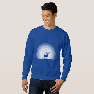 Sweatshirt Majestic Stag Silhouette Under Lunar Light