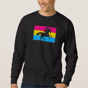 Sweatshirt Majestic Unicorn Love Party Pansexual Pride drapea