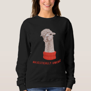 Sweatshirt Majestiquement Awkward HIpster llama pour l'amour 