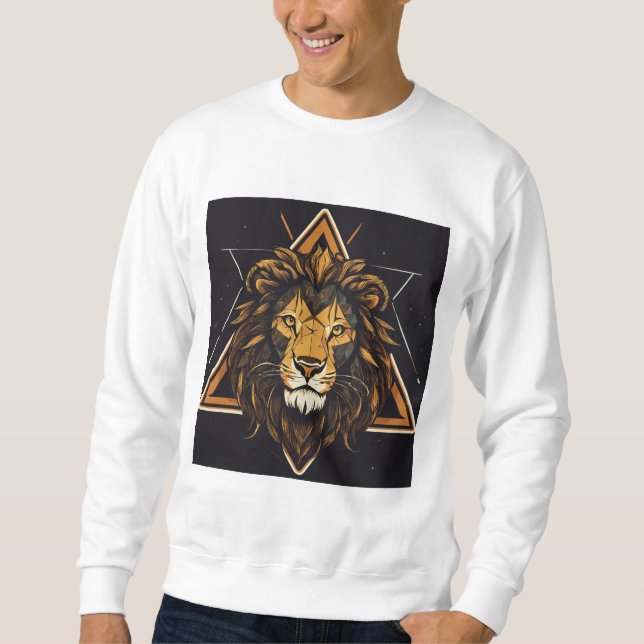 Sweatshirt Majesty : Dynamic Lion Art Print" (Devant)