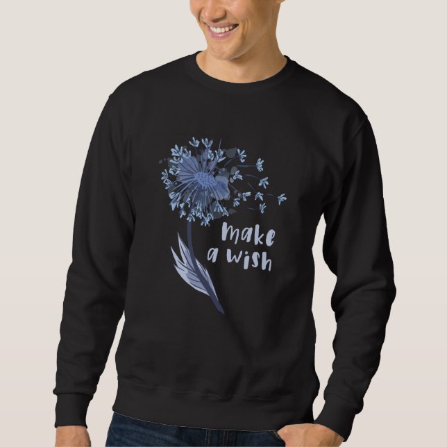 Sweatshirt Make a wish Dandelion Flower (Devant)