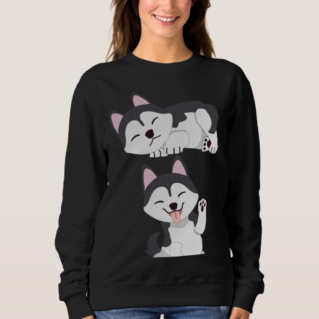 Sweatshirt Malamute Husky Jeu (Devant)