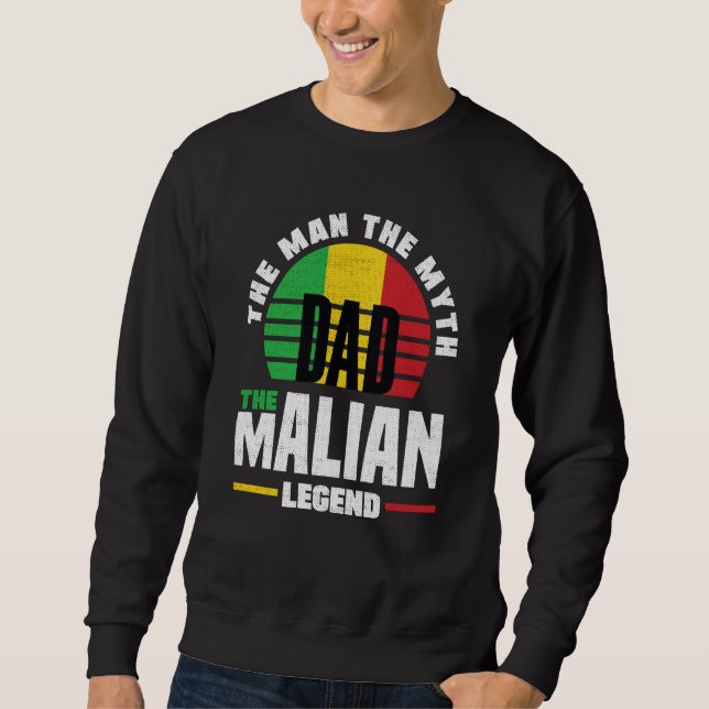 Sweatshirt Mali Malian Mali Flag Fathers Day (Devant)