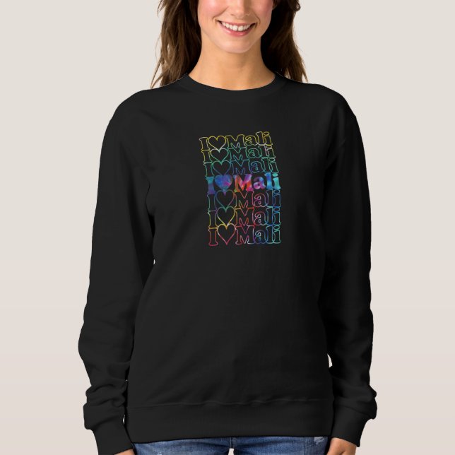 Sweatshirt Mali Tie Dye Cool Vintage inspiré (Devant)