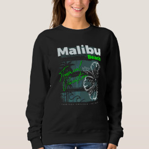 Sweatshirt Malibu Beach California Novelty Graphic Tee - shir