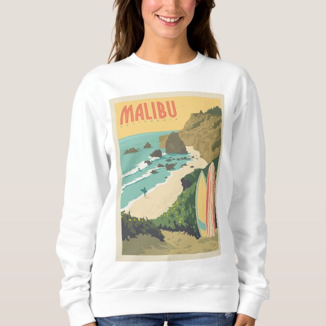 Sweatshirt Malibu, Californie (Devant)