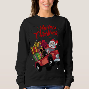Sweatshirt Malinois Belge Avec Le Père Noël En Chien De Camio