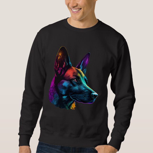 Sweatshirt Malinois belge Pop Malinois belge (Devant)