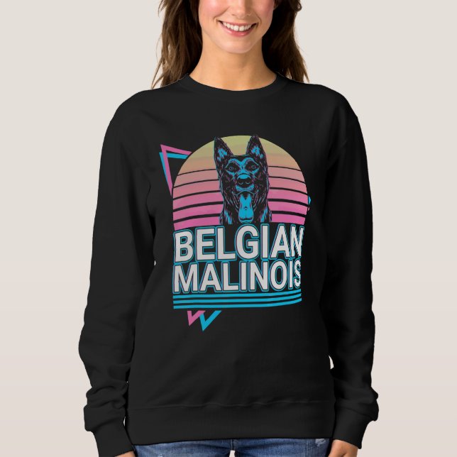 Sweatshirt Malinois belge rétro (Devant)