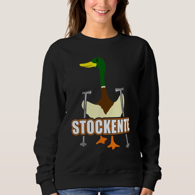 Sweatshirt Mallard Duck Nordic Walking Duck (Devant)