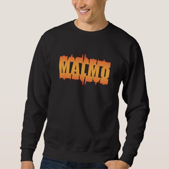 Sweatshirt Malmo Suède City Skyline Cityscape Idée cadeau (Devant)