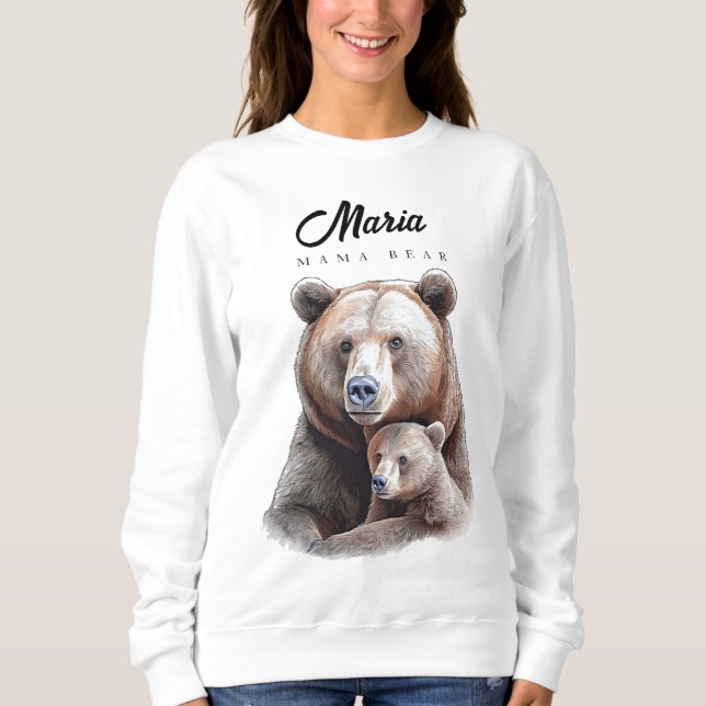 Sweatshirt Mama Bear Personalized  (Devant)