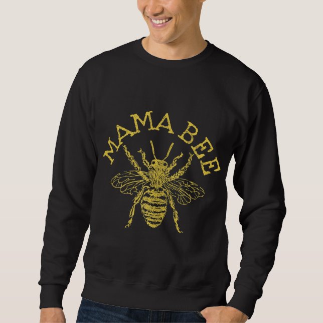 Sweatshirt Mama Bee Cute Funny Beekeeper Fête des Mères Abee  (Devant)