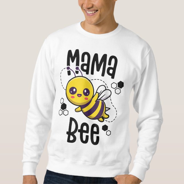 Sweatshirt Mama Bee Famille Bee First Bee Day (Devant)
