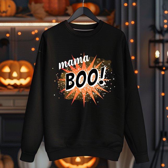 Sweatshirt Mama Boo | Halloween orange (Créateur téléchargé)