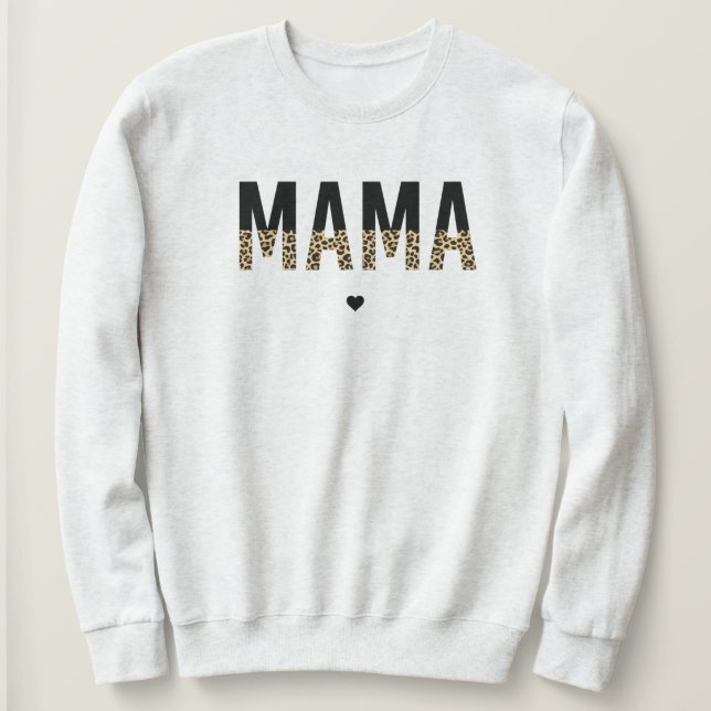 Sweatshirt Mama Cheetah imprimer typographie Cadeaux pour mam (Design devant)