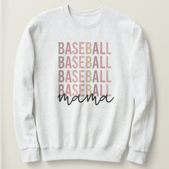 Sweatshirt Mama de baseball | Cadeaux de maman de baseball (Design devant)