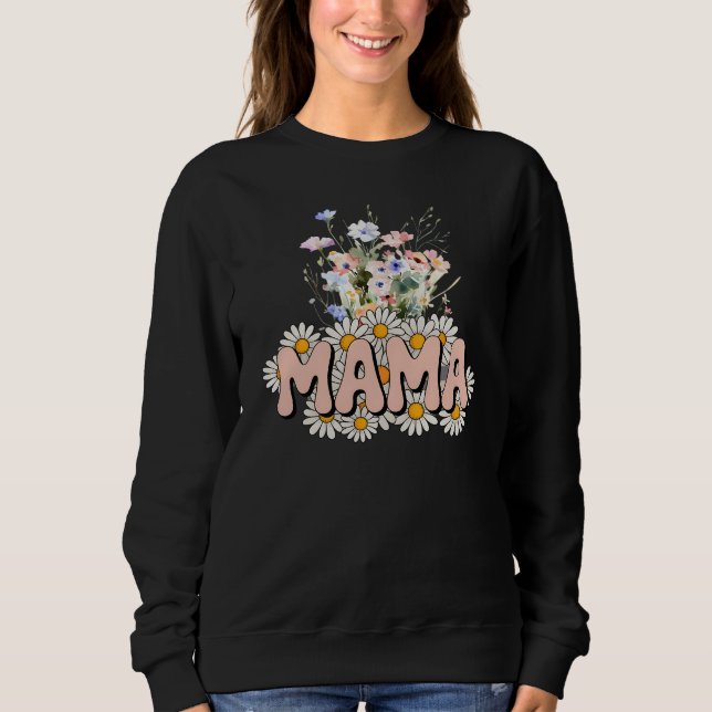 Sweatshirt Mama Florale, Cadeau de Fête des Mères (Devant)