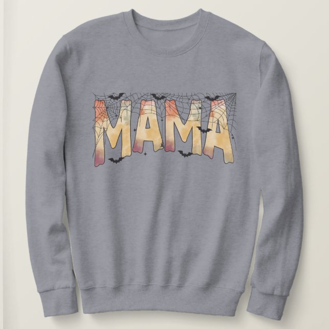 Sweatshirt Mama Halloween Conception du thème d'automne (Design devant)