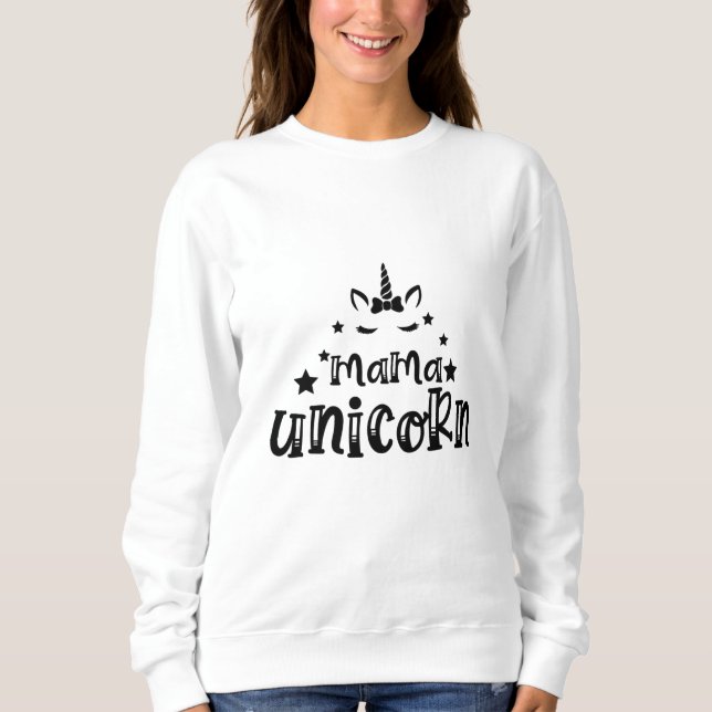 Sweatshirt Mama licorne (Devant)