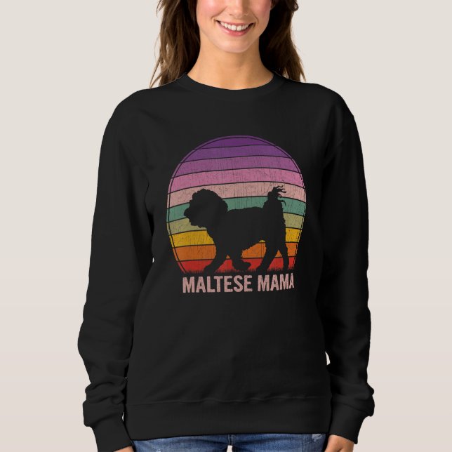Sweatshirt Mama Maltaise Graphique Rétro Maltaise (Devant)