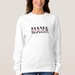 Sweatshirt Mama Mini Saint Valentin moderne et fête des mères