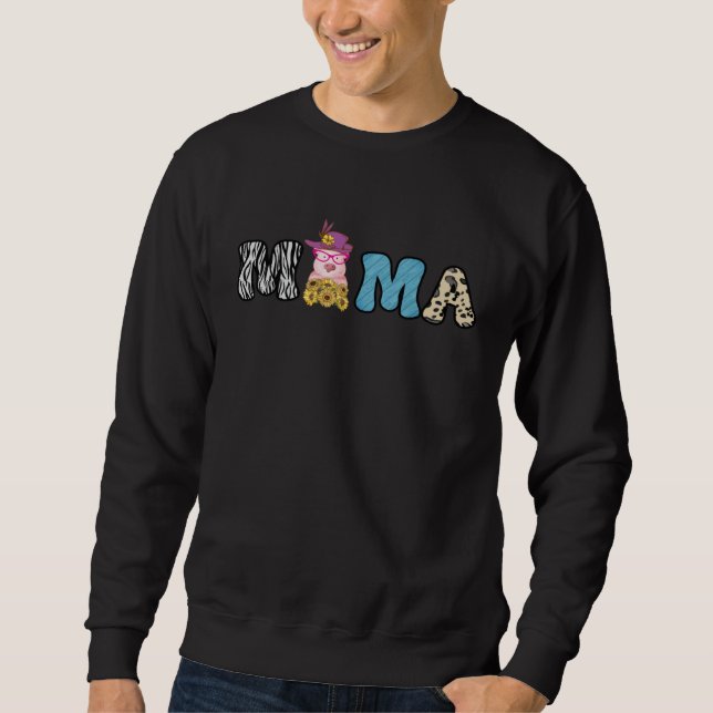 Sweatshirt Mama Pig Mother s Day Bacony Mama Cute Pig (Devant)