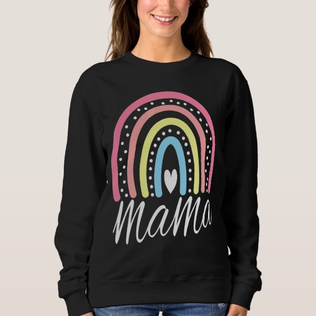 Sweatshirt Mama Rainbow Mothers Day (Devant)