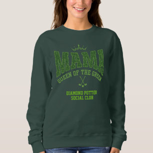 Sweatshirt MAMA REINE DU VERT Golf personnalisable pour femme