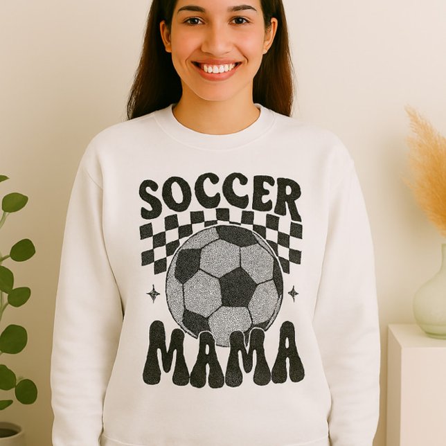 Sweatshirt Mama Shirt - Bold À damiers Design sportif (Créateur téléchargé)