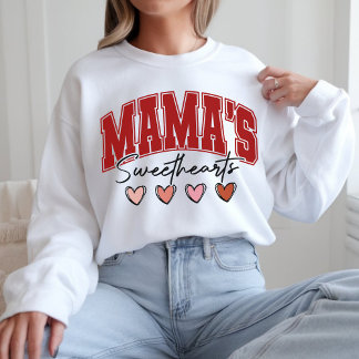 Sweatshirt Mama Sweethearts – Cute Pink Hearts Valentine’s