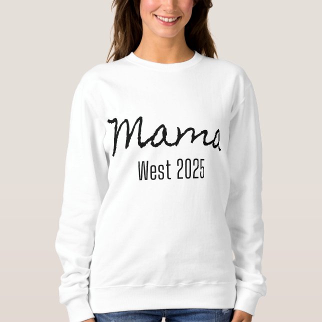 Sweatshirt Mama West 2025 sweat-shirt blanc (Devant)