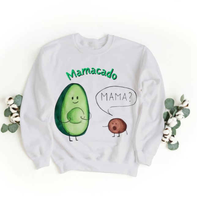 Sweatshirt Mamacado Funny Avocado Maman Design - Cute Pun Cad (Créateur téléchargé)