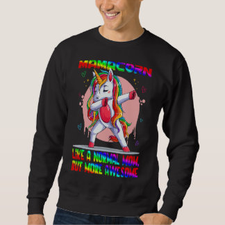 Sweatshirt Mamacorn Comme Une Maman Normale Dabbing Unicorn M