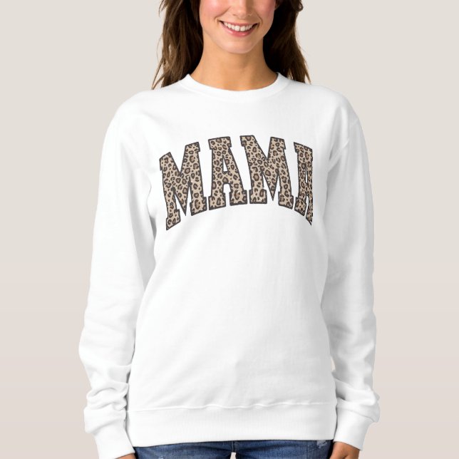 Sweatshirt maman à motif léopard (Devant)