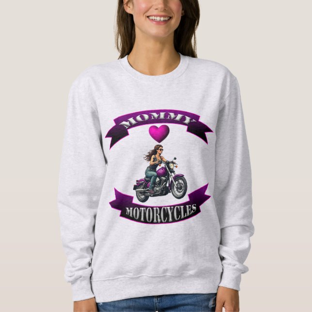 Sweatshirt Maman aime les motos (Devant)