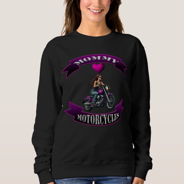 Sweatshirt Maman aime les motos (Devant)