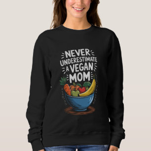 Sweatshirt Maman amoureuse de la nourriture végane, mère végé