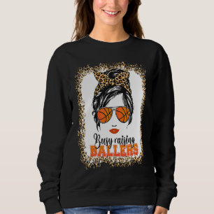 Sweatshirt Maman Basket-Ball Élevage Occupée Vie De Maman Bas