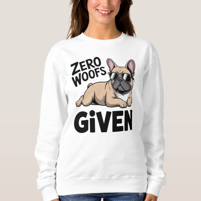 Sweatshirt Maman Bouledogue Français Antisocial Sarcastique H (Devant)