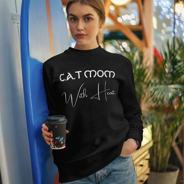 Sweatshirt Maman Chat Amoureux Des Animaux De Compagnie Écrit (Créateur téléchargé)
