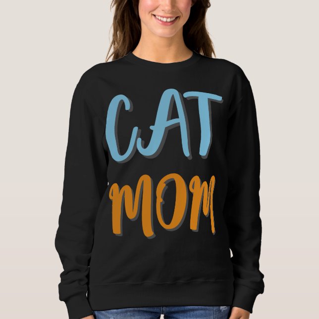 Sweatshirt Maman chatte -Feline mignonne avec personnalisatio (Devant)
