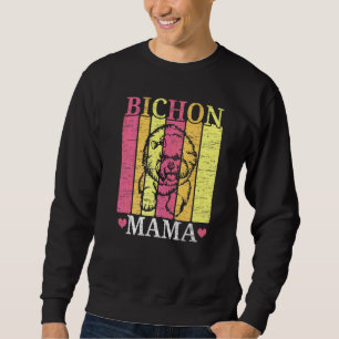 Sweatshirt Maman Chien Bichon Frise Éleveur de Chiens Patte d