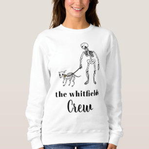 Sweatshirt Maman Chien Halloween Famille Personnalisée Assort