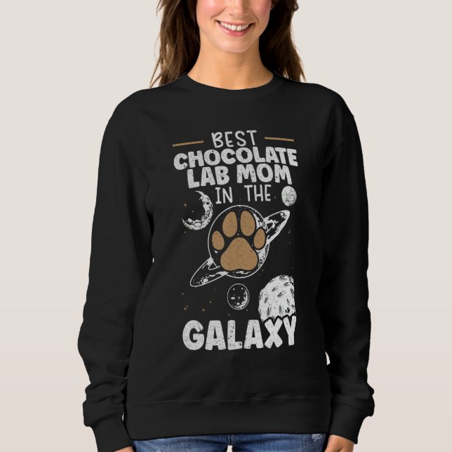 Sweatshirt Maman Chien Lab au Chocolat Retriever Chien Lab (Devant)