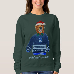 Sweatshirt Maman Chien Rétrileur Doré Mignon Noël Cadeau Noël